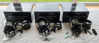 3 x navijáky SHIMANO Aero Technium MGS 12000 XTB s náhradním - 15