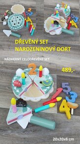 Dřevěné hračky nové- DŘEVĚNÉ POTRAVINY - 15