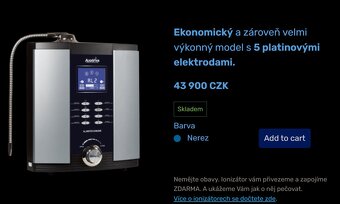Ionizátor AlkaViva H2 Melody, VÁNOCE -2000 Kč, PC 42 890 Kč - 15