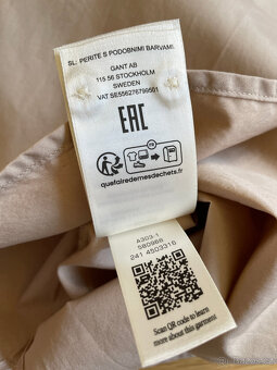 Béžové bavlněné košilové dlouhé šaty Gant, vel. 38/40 - 15