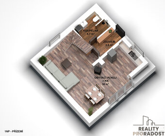 Prodej rodinného domu 3+kk, 86m2, s pozemkem 688m2, Kuřim, B - 15