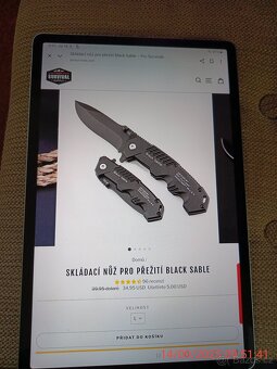 Vystřelovací nůž Black Sable vojenský, lovecký, Survival. - 15