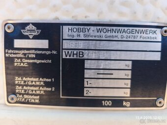 Hobby 540 - prostorný rodinný karavan, 100km/hod - 15