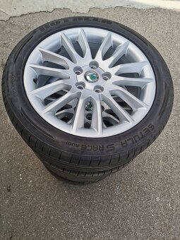Alu kola 5x112 r17 skoda 225/45r17 pneu letni - 15