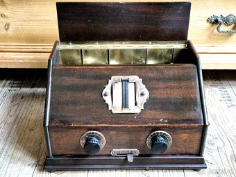 Starožitné rádio Telefunken 4A, rok 1928, Německo - 15