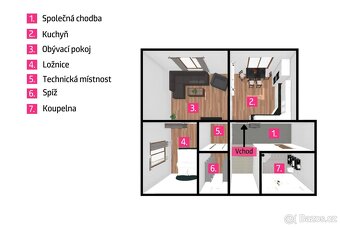 Pronájem byty 2+1, 61 m2 - Dešná - Rancířov, ev.č. 00276 - 15