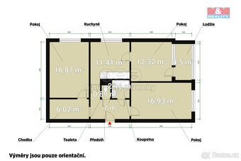 Prodej bytu 3+1, 82 m², Cheb, ul. Dvořákova - 15