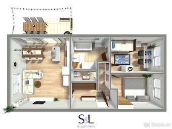 Moderní byt 3+kk s terasou, přímým vstupem na společnou zahr - 15