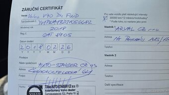 Volvo V90 kombi 2.0 D4 140 KW, koupeno ČR, 2. majitel, DPH - 15
