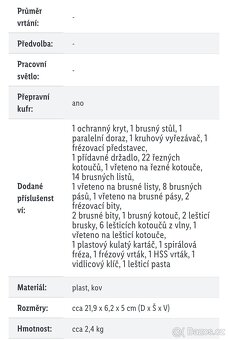 Jemná vrtací bruska peformance V12 - 15