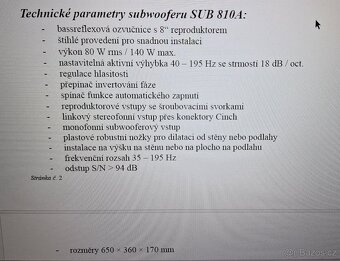 Dexon - reproduktory, subwoofer, ústředna - 15
