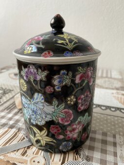 Retro souprava z čínského porcelánu II - motiv květiny - 15