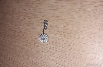 Nový piercing do pupíku třpytivý chirurgická ocel nový - 15
