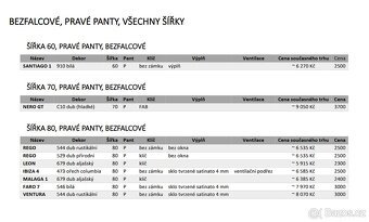 Dveře levé pravé posuvné 60 70 80 90 falc/bezfalc - 15