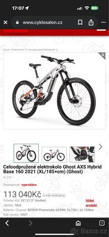 Celoodpružené elektrokolo Ghost asx hybrid s 750hw baterií - 15