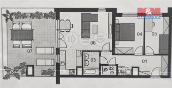 Prodej bytu 3+kk, 66 m² + 34 m² terasa, Praha, ul. M. Havla - 15