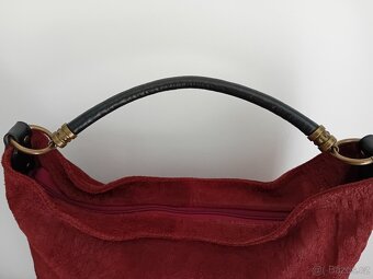 Genuine Leather Italy dámská velká hobo kabelka kožená - 15