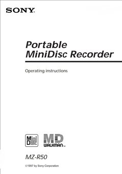 Minidisc walkman SONY MZ R50, super stav, přísluš., MD media - 15