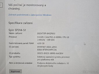 Acer Spin 3 Steel Gray - konvertibilní dotykový notebook - 15