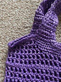 Nové lýkové tašky na knoflíky - červená, fialová - 15