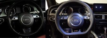 AUDI VOLANT kozeny zkoseny - perforovana kuze - S/RS logo - 15