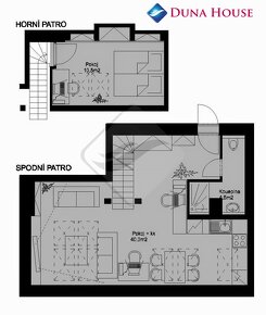 Nabízíme k prodeji byt 2+kk 55m2 + sklep 1.5 m2 - 15