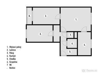 Prodej bytu 3+1 69 m² v Praze - Hlubočepích, ev.č. 00297 - 15