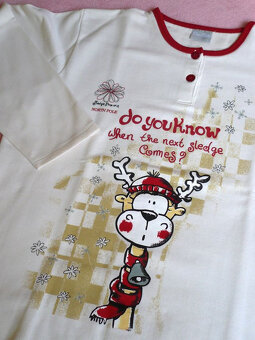 Relax oblečení / Teplé pyžamo se sobem - vel. L - 15