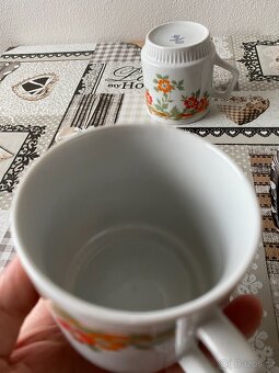 Porcelánové retro hrnky Dubí Czechoslovakia - 2 ks, 350 ml - 15