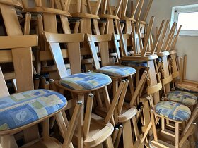 100ks Zánovní bukové židle KASON Restaurační Profi Gastro - 15