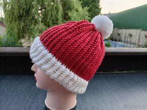 Nový pletený kulich dvojitý lem, - 15