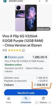 Vivo X FLIP 5G, Pink růžová 12GB RAM/256GB. GLOBAL EU VERZE - 15