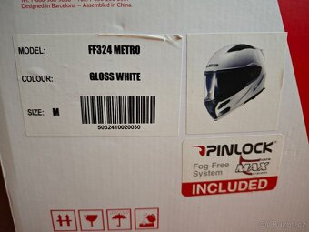 Helma moto LS2 FF324 METRO Gloss White vel.M - 15