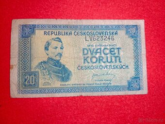 2 ) Československé bankovky 10 ks + 1 ks - celkem 11 ks - 15