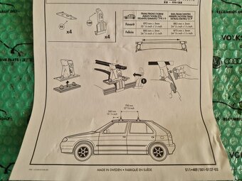 základní střešní nosič uzamykatelný Škoda Favorit, Forman, F - 15