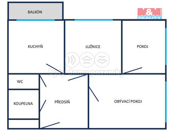 Prodej bytu 3+1, 68 m², Ostrava, ul. U Studia - 15