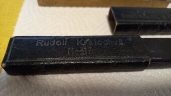 Starožitná břitva včetně pouzdra a brousku - 15