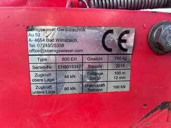 Naviják za traktor KGD 8T s DO-odvíjecí kladka-cena bez DPH- - 15