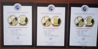 34 prezidentských dolarů – luxusní zlatá sada - 15