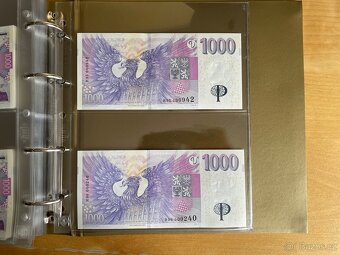 Kompletní R sada 1 000 Kč s přítiskem ČNB včetně Specimena - 15