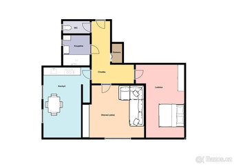 Pronájem bytu 2+1, 70 m2, Praha 22 - Uhříněves. - 15