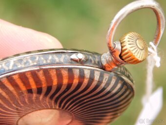 Švýcarské stříbrné kapesní hodinky niello / tula BREVET - 15