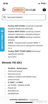 Svařovací invertor MAKin 200 P HF AC/DC - 15