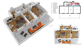 Prodej bytu 3+kk, 82 m² s terasou, Svitavy, ul. Svitavská - 15