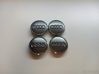 Středové krytky Audi 61x58mm, Stříbrná - 15