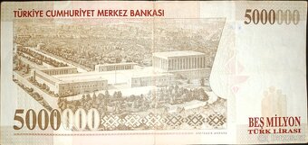 Turecké bankovky - 10 - 10 000 000 lir 1970 - 2009 - 15