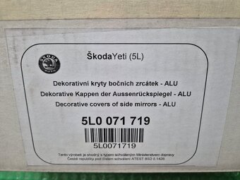 Škoda Yeti  dekorativní kryty bočních zrcátek - 15