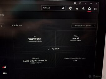 Kovový podsvícený Dell,i7-8gen,4gb GPU,14", SSD. - 15