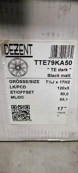 Alu kola DEZENT 5х120, J 7.5, R-17, ET50 - 15