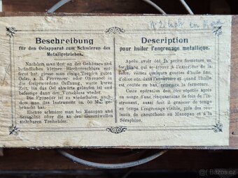 Starožitný hrací stroj, flašinet MANOPAN,  1887 - 1900 - 15